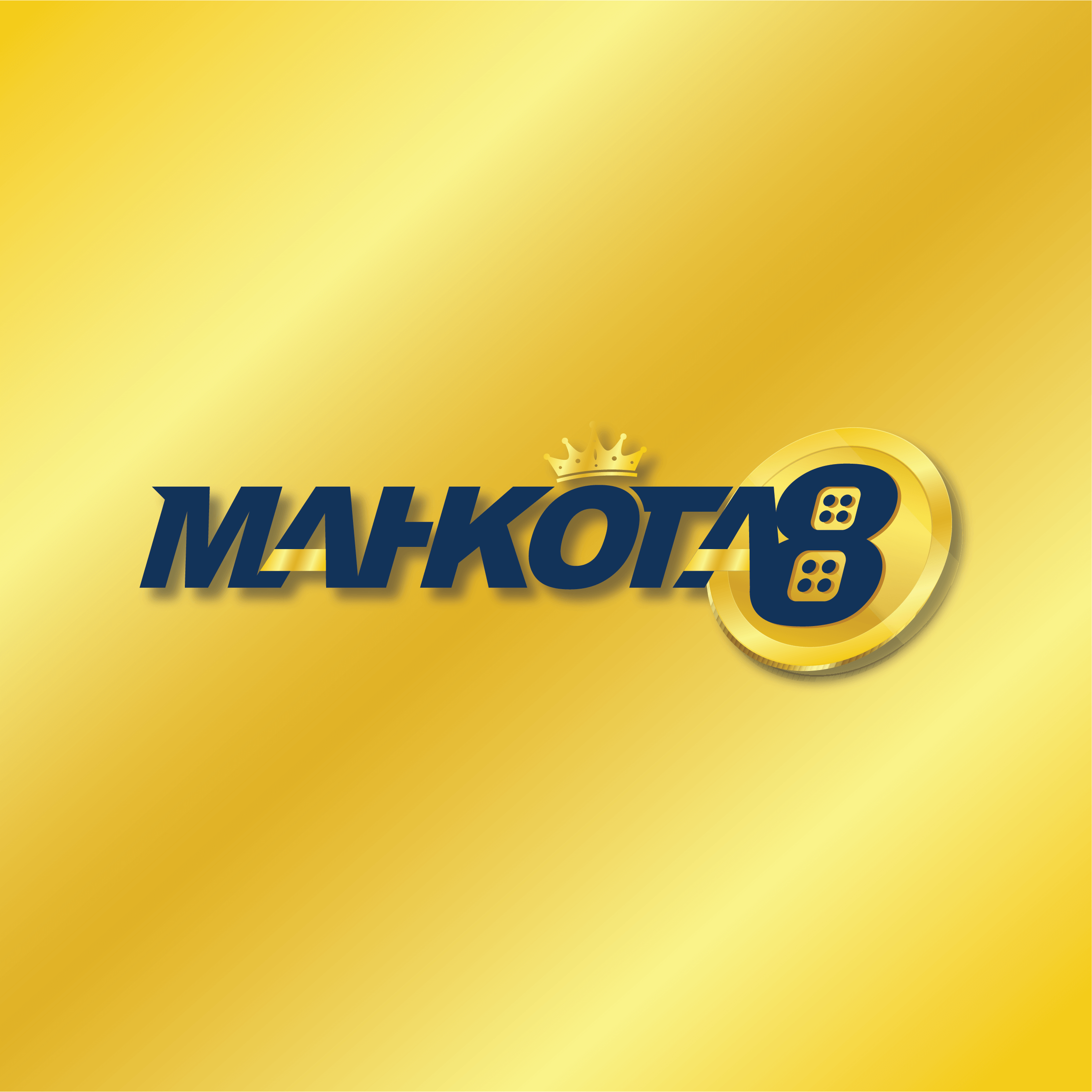 Mahkota8 gold wordmark logo