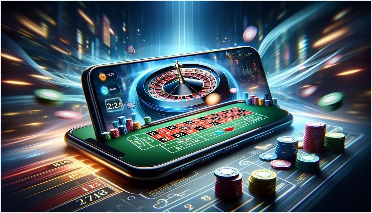 Smartphone streaming a baccarat table with motion streaks and chips